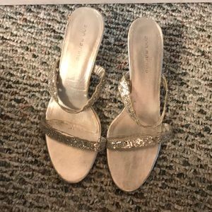 Silver Sparkle Sandal Heel 3 for $5!!